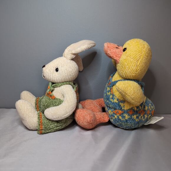 Studio 33 Rabbit Bunny Duck Plush Easter Knit Soft Spring - Picture 4 of 12